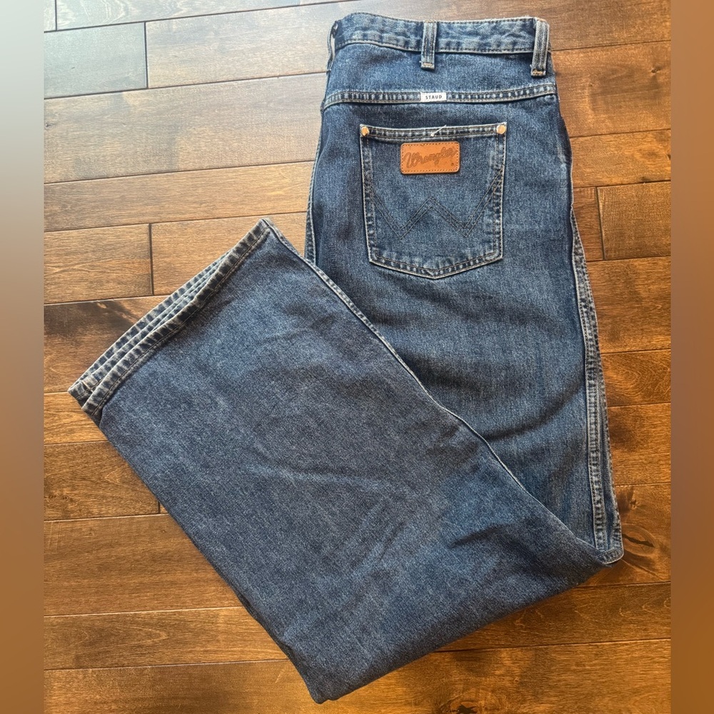 Wrangler X STAUD Women's High Rise Blue Jeans